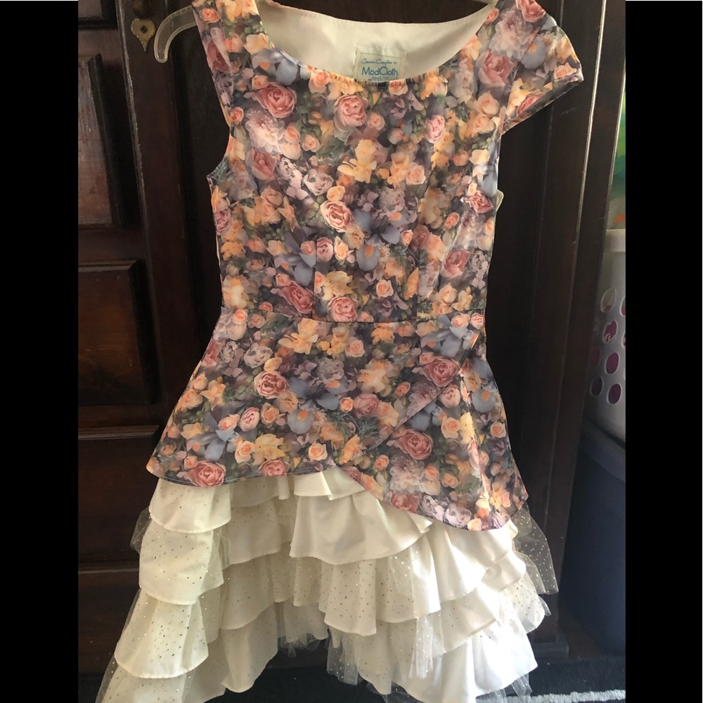 Floral tulle mod cloth dress